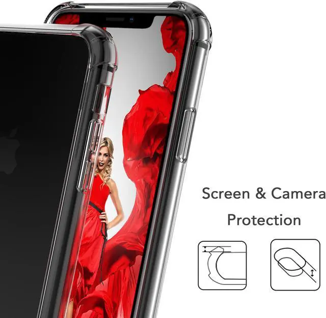 Alt view image 6 of 7 - Luvvitt Clear View Case and Tempered Glass Set for iPhone XS Max 6.5 inch 2018