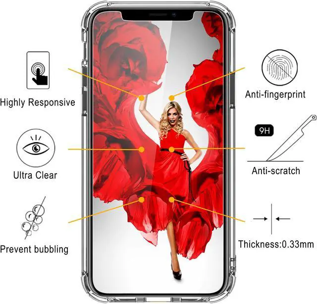 Alt view image 7 of 7 - Luvvitt Clear View Case and Tempered Glass Set for iPhone XS Max 6.5 inch 2018