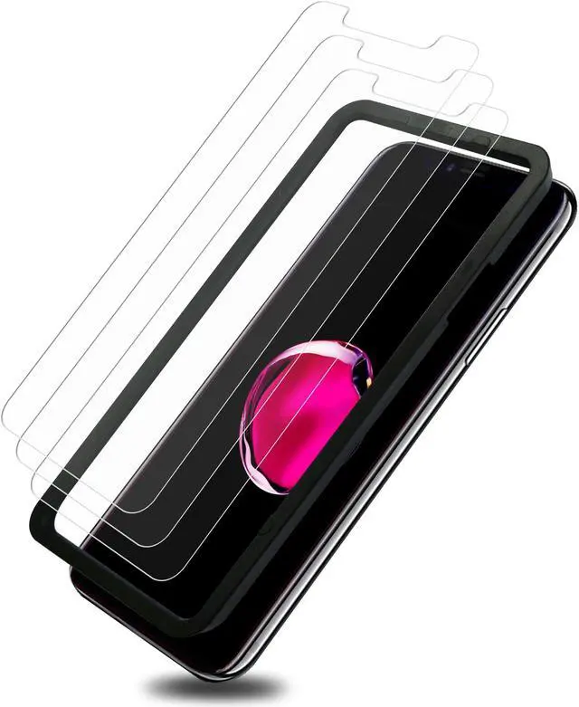 Main image of Luvvitt iPhone XR 3Pack Tempered Glass Screen Protector 6.1 inch 2018