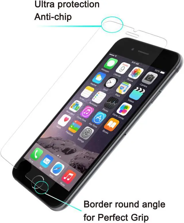 Alt view image 4 of 8 - Luvvitt Tempered Glass Screen Protector for Apple iPhone 7 Plus (2016) and iPhone 8 Plus (2017) - Crystal Clear