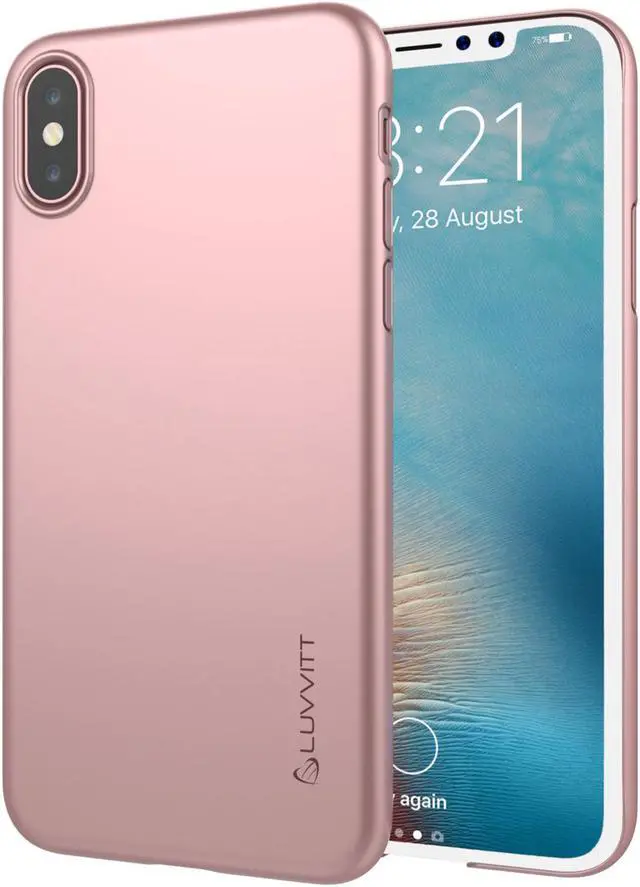 Main image of Luvvitt Svelte Slim Fit Hard Shell Case for iPhone XS / X - Rose Gold