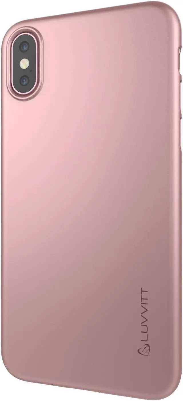 Alt view image 7 of 7 - Luvvitt Svelte Slim Fit Hard Shell Case for iPhone XS / X - Rose Gold