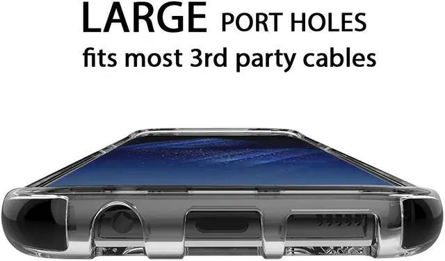 Alt view image 6 of 7 - LUVVITT PROOFTECH Shockproof Case for Samsung Galaxy Note 8 - Clear / Black