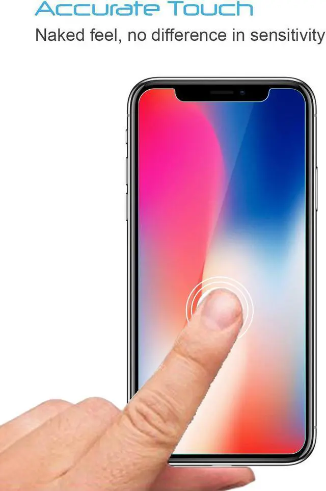 Alt view image 5 of 7 - Luvvitt 2 Pack Tempered Glass Screen Protector  for iPhone XS / X Crystal Clear