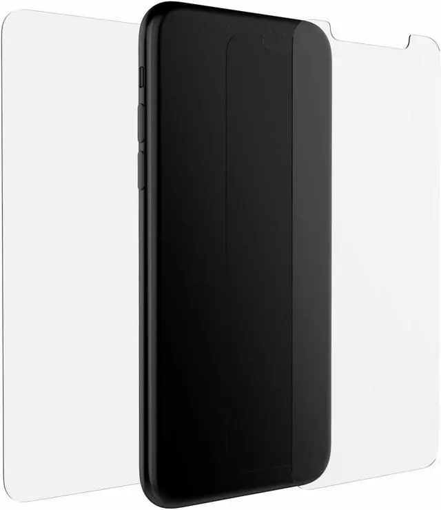 Alt view image 7 of 7 - Luvvitt Full Body Front / Back Tempered Glass Screen Protector for iPhone XS / X