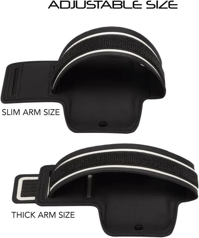 Alt view image 3 of 7 - Luvvitt Armband for iPhone 8 Case Compatible Sports Band with Key Holder - Black