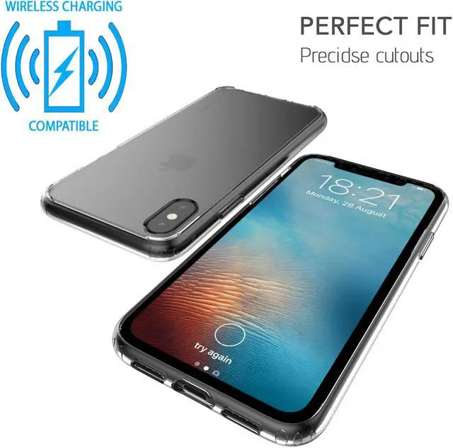 Alt view image 3 of 6 - Luvvitt Clear View Hybrid Case for iPhone X / XS - Crystal Clear