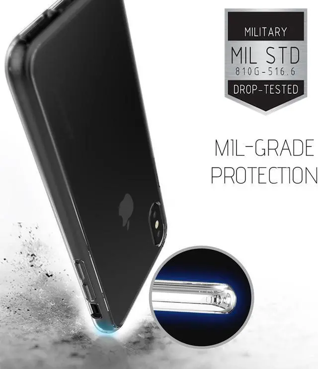 Alt view image 4 of 6 - Luvvitt Clear View Hybrid Case for iPhone X / XS - Crystal Clear