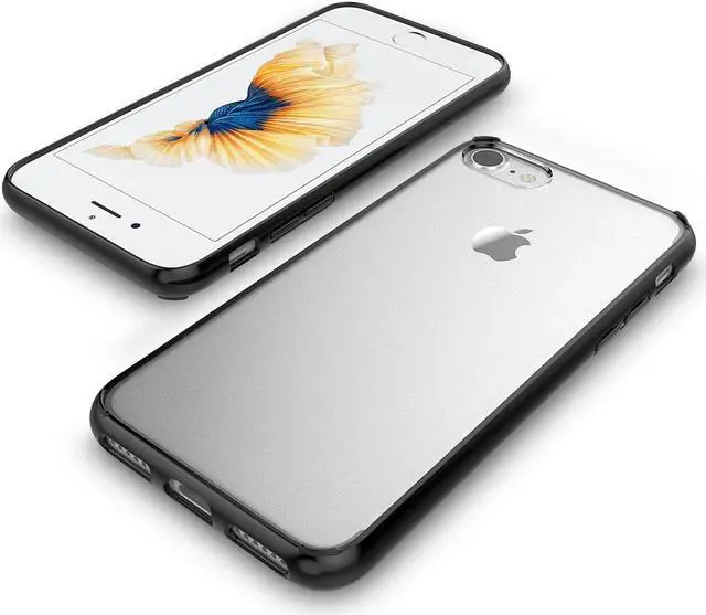 Alt view image 5 of 7 - Luvvitt Clear View Hybrid Case for iPhone 8 - Black