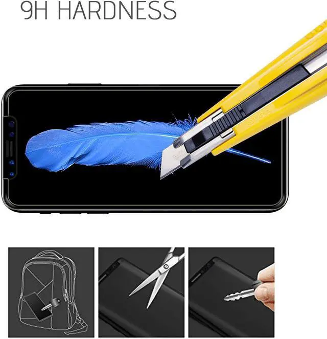 Alt view image 5 of 7 - Luvvitt Curved Tempered Glass Screen Protector and Applicator for iPhone XS / X