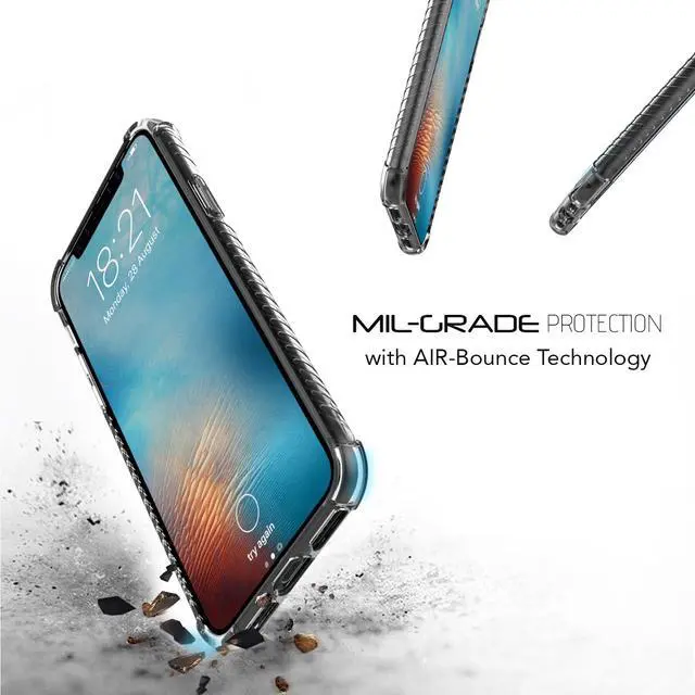 Alt view image 2 of 7 - Luvvitt Clear Grip Flexible Slim Shock Proof TPU Case for Apple iPhone X / XS - Clear