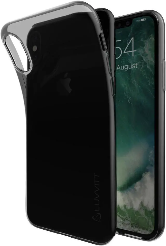 Main image of Luvvitt Clarity Case for iPhone X / XS Slim Flexible TPU Rubber Light Cover - Black