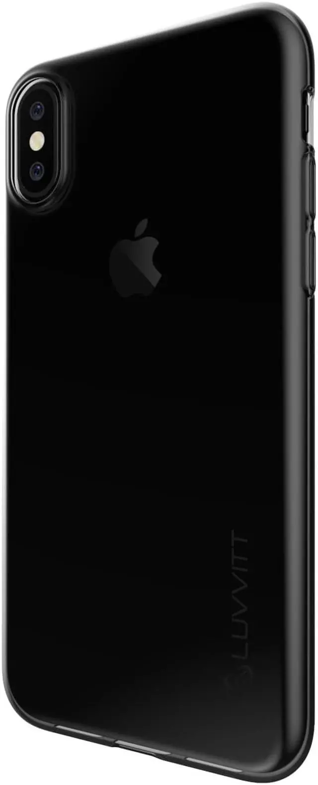 Alt view image 2 of 7 - Luvvitt Clarity Case for iPhone X / XS Slim Flexible TPU Rubber Light Cover - Black
