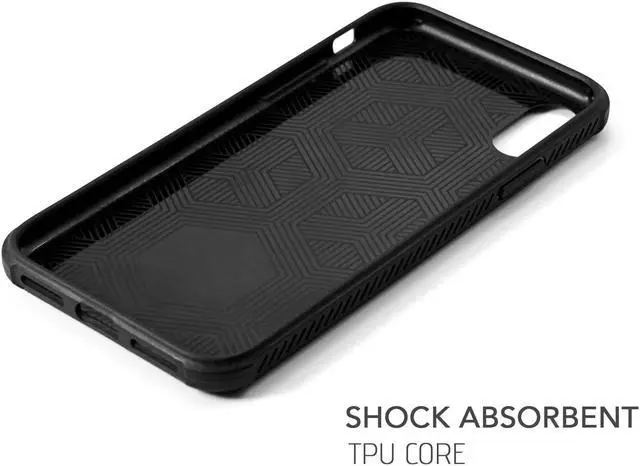 Alt view image 6 of 7 - Luvvitt Sleek Armor Case with Fabric for iPhone X / XS - Black / Carbon Fiber