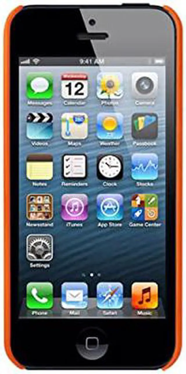 Alt view image 4 of 7 - LUVVITT SKINNY Matte Slim Hard Case Back Cover for Apple iPhone 5C - Orange
