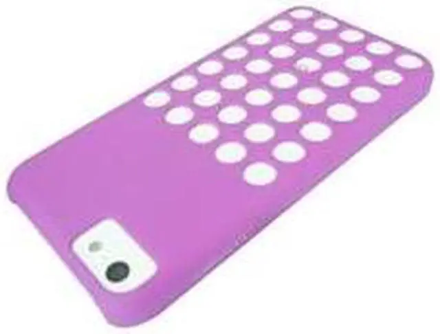 Alt view image 6 of 6 - LUVVITT SKINNY Matte Slim Hard Case Back Cover for iPhone 5C w/Holes - Purple