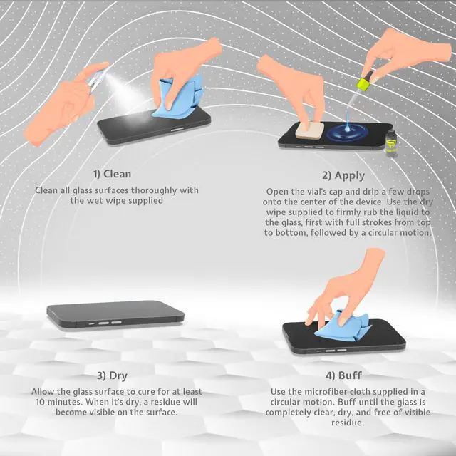 Alt view image 4 of 6 - DROP ON Liquid Glass Screen Protector Wipe On Nano Protection for All Devices