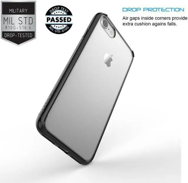 Alt view image 3 of 7 - Luvvitt Clear View Hybrid Case for iPhone 8 - Black