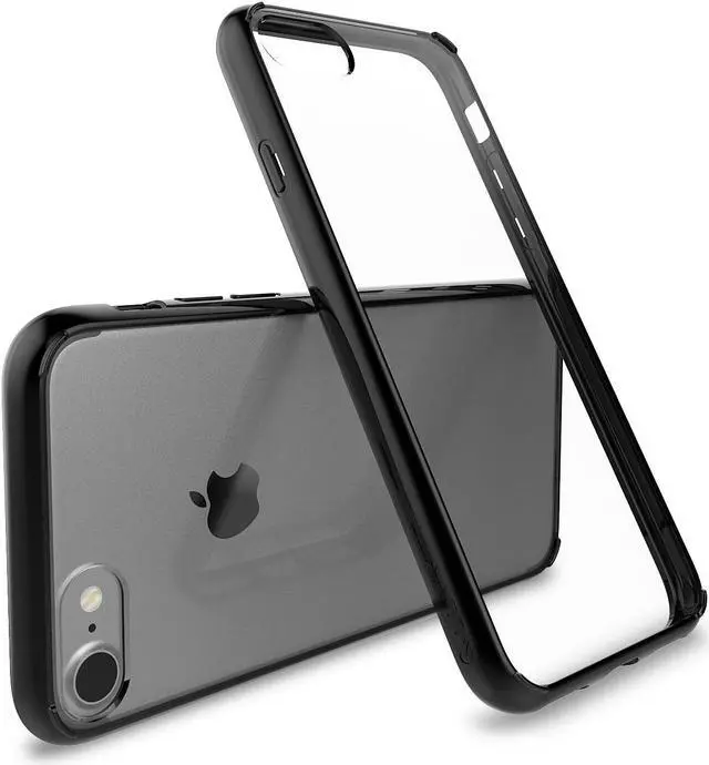 Alt view image 6 of 7 - Luvvitt Clear View Hybrid Case for iPhone 8 - Black
