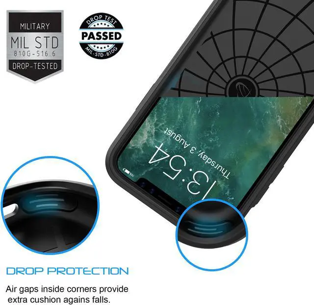 Alt view image 3 of 7 - Luvvitt Ultra Armor Dual Layer Case for iPhone XS / X 5.8 inch 2017-2018 - Black