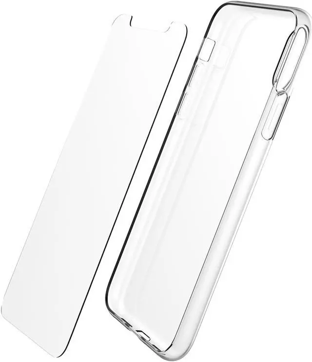 Main image of Luvvitt iPhone XS Max Case and Tempered Glass Set Clarity for 6.5 inch 2018