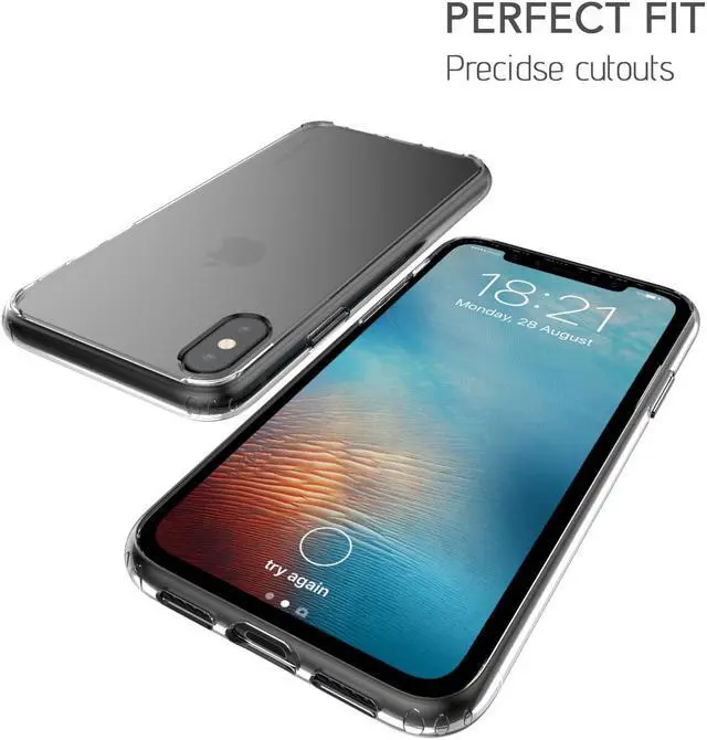 Alt view image 3 of 6 - Luvvitt Clear View Hybrid Case for iPhone XS / X - Crystal Clear
