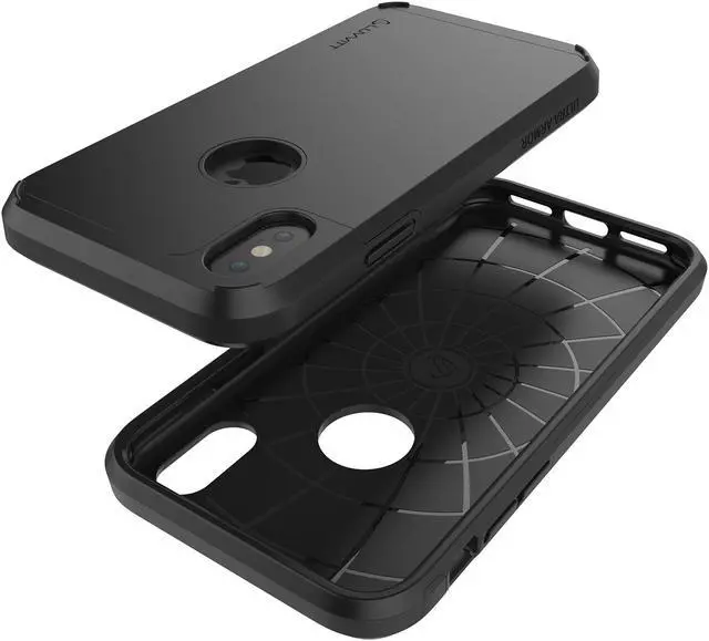 Alt view image 7 of 7 - Luvvitt Ultra Armor Dual Layer Case for iPhone XS / X 5.8 inch 2017-2018 - Black
