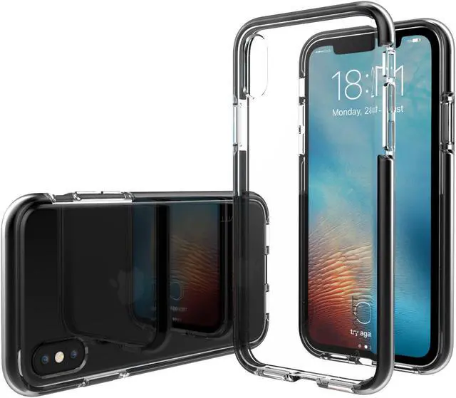 Main image of Luvvitt ProofTech Drop Protection Hybrid Case for iPhone XS / X - Clear / Black