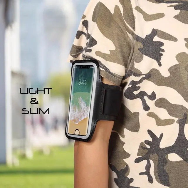 Alt view image 6 of 7 - Luvvitt Armband for iPhone 8 Case Compatible Sports Band with Key Holder - Black