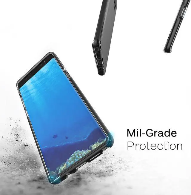 Alt view image 2 of 7 - LUVVITT PROOFTECH Shockproof Case for Samsung Galaxy Note 8 - Clear / Black