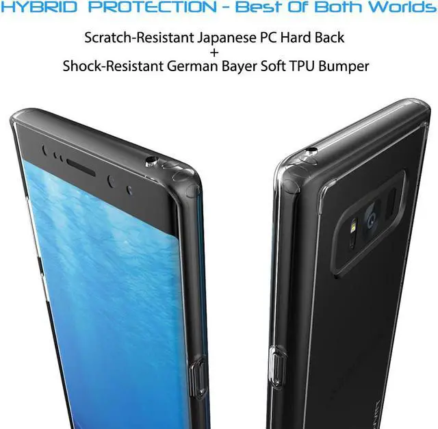 Alt view image 2 of 7 - LUVVITT CLEAR VIEW Hybrid Case for Galaxy Note 8 - Crystal Clear