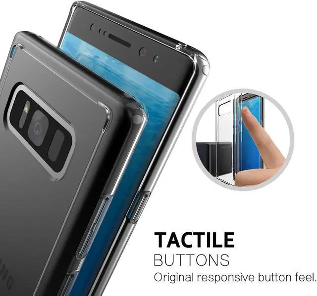Alt view image 4 of 7 - LUVVITT CLEAR VIEW Hybrid Case for Galaxy Note 8 - Crystal Clear