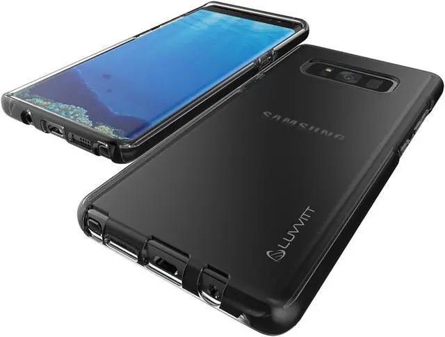 Alt view image 7 of 7 - LUVVITT PROOFTECH Shockproof Case for Samsung Galaxy Note 8 - Clear / Black