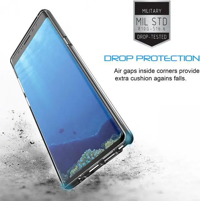 Alt view image 3 of 7 - LUVVITT CLEAR VIEW Hybrid Case for Galaxy Note 8 - Crystal Clear