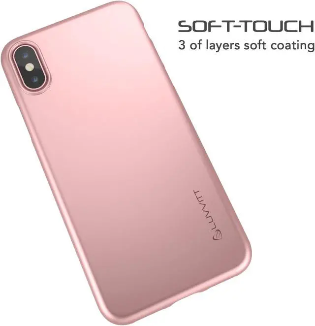Alt view image 4 of 7 - Luvvitt Svelte Slim Fit Hard Shell Case for iPhone XS / X - Rose Gold
