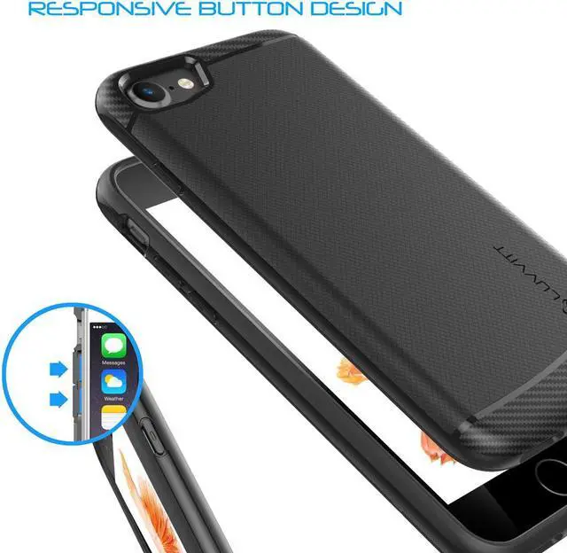 Alt view image 5 of 6 - Luvvitt Sleek Armor Case for iPhone 8 - Black