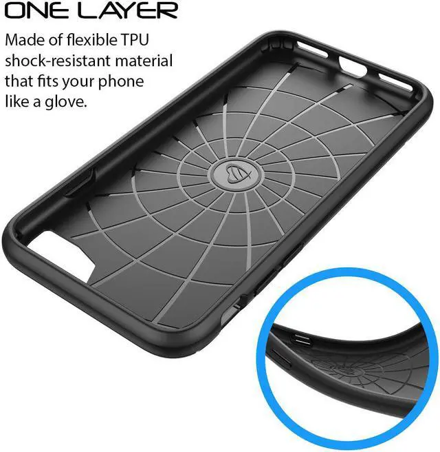 Alt view image 2 of 6 - Luvvitt Sleek Armor Case for iPhone 8 - Black