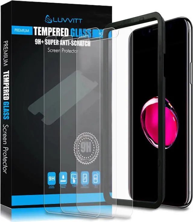Alt view image 7 of 7 - Luvvitt iPhone XR 3Pack Tempered Glass Screen Protector 6.1 inch 2018