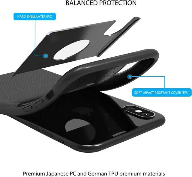 Alt view image 2 of 7 - Luvvitt iPhone XS Max Case Sleek Armor Cover for 6.5 inch Screen 2018 - Black