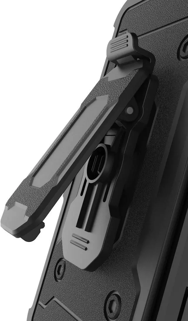 Alt view image 4 of 6 - Luvvitt iPhone XS Max Armor Case With Belt Clip Holster and Kickstand 6.5 Black