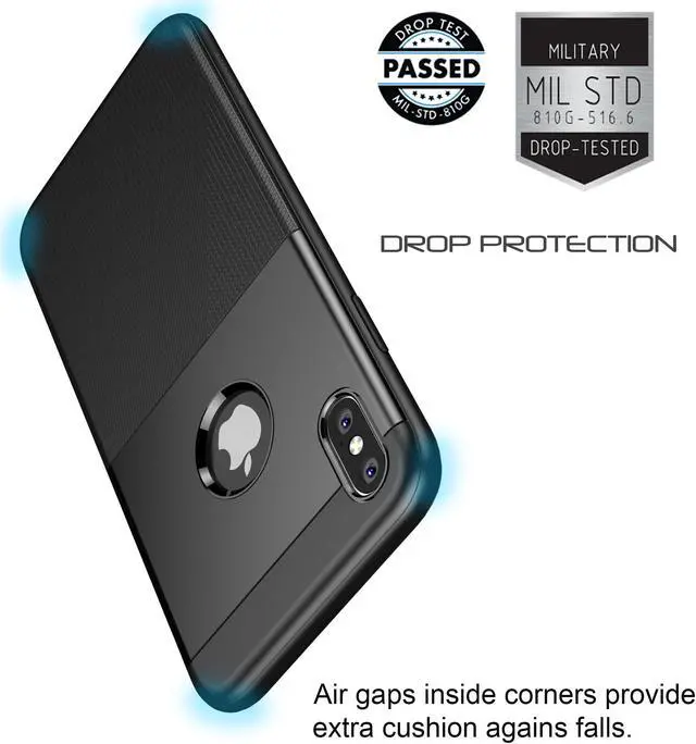 Alt view image 3 of 7 - Luvvitt iPhone XS Max Case Sleek Armor Cover for 6.5 inch Screen 2018 - Black