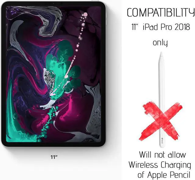 Alt view image 2 of 7 - Luvvitt iPad Pro 11 Case CLEAR DIAMOND TPU Flexible Back Cover for 2018 - Clear