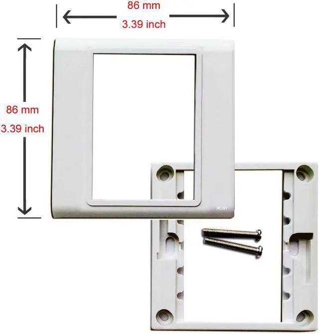 Alt view image 2 of 3 - 3 SC Simplex Connectors Information Wall Plate Cover Wall Mount Faceplate Socket Plug Fiber Optic Port