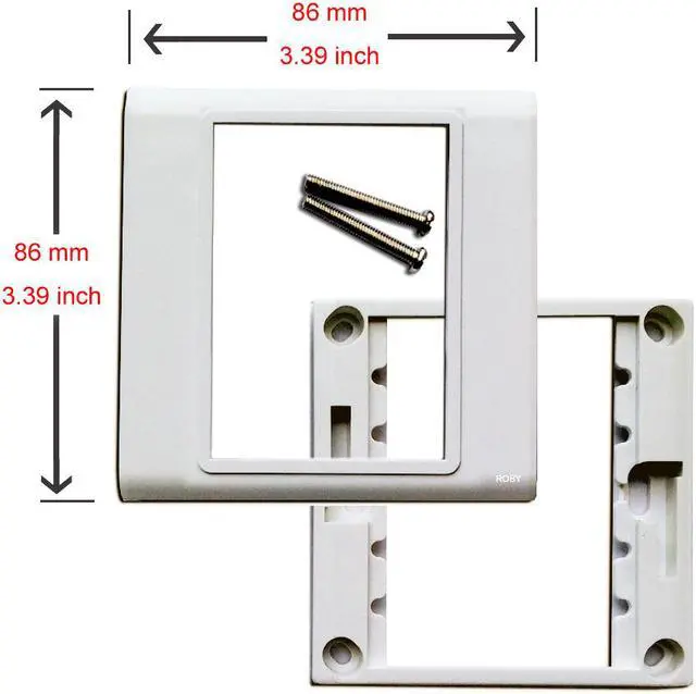 Alt view image 4 of 5 - 2 SC Simplex + LC Duplex Fiber Optic Keystone Modules Multimedia Information Wall Plate Cover Wall Mount Faceplate Socket Plug Jack