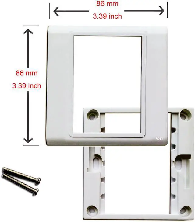Alt view image 4 of 5 - 2 SC Simplex + RJ11 Fiber Optic Keystone Modules Multimedia Information Wall Plate Cover Wall Mount Faceplate Socket Plug Jack
