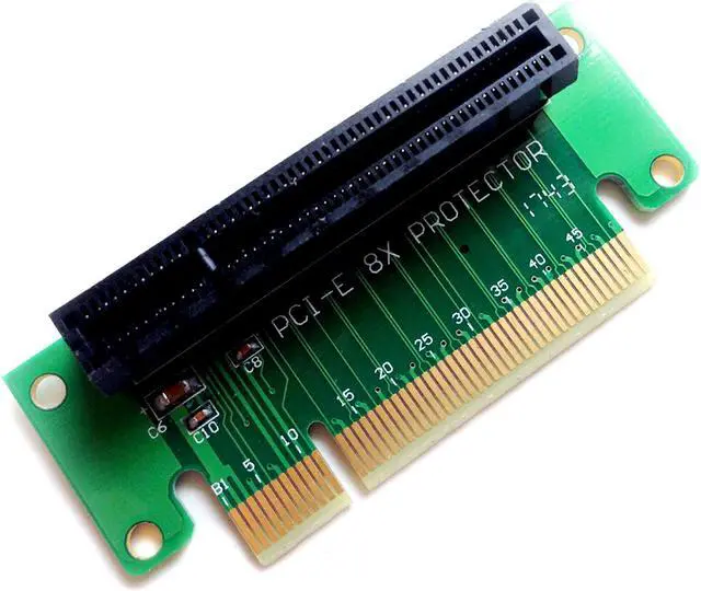 Alt view image 3 of 4 - PCIe Adapter Riser Card Convertor 90 Degree PCI Express 8x (PCI-E 8x) Extension Board Mining Riser For Video Card