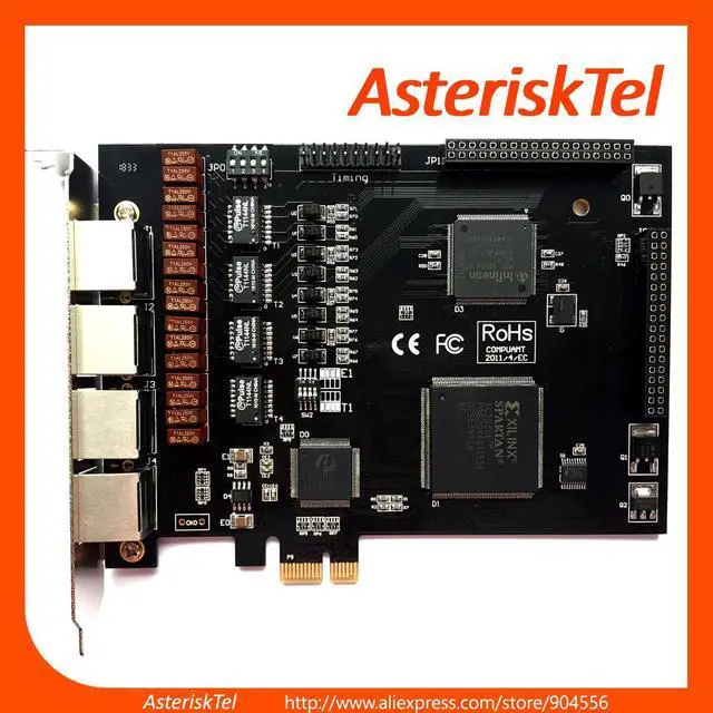 Main image of Asterisk T1 Card E1 Card with 4 Ports TE420E Supports Asterisk Freepbx Issabel 4 , TE420 dahdi card For VoIP Gateway PABX IP PBX VoIP Phone System ISDN SS7