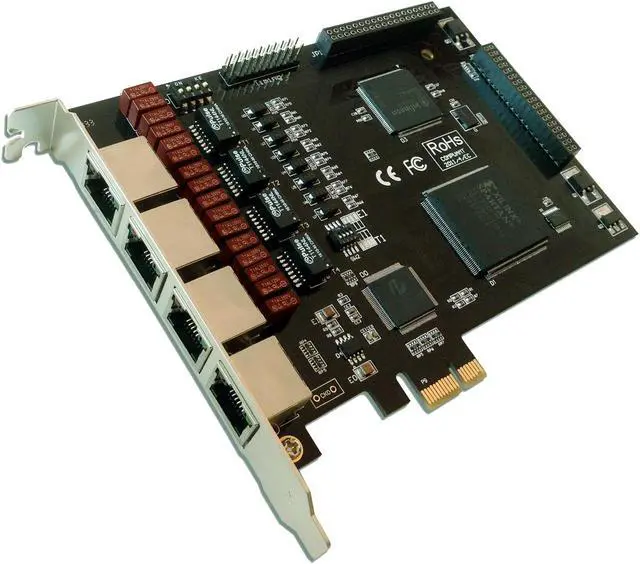 Alt view image 5 of 7 - Asterisk T1 Card E1 Card with 4 Ports TE420E Supports Asterisk Freepbx Issabel 4 , TE420 dahdi card For VoIP Gateway PABX IP PBX VoIP Phone System ISDN SS7