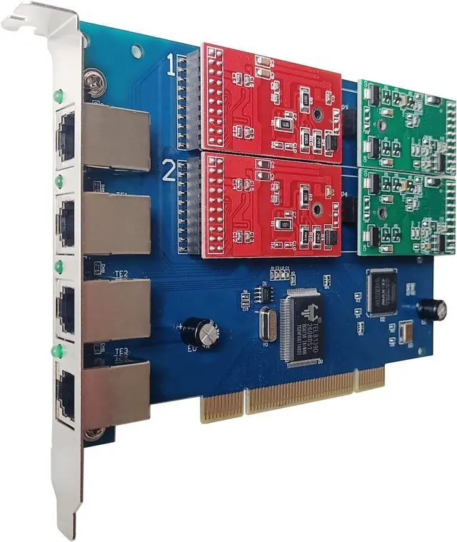 Alt view image 2 of 7 - Asterisk Card TDM410P with 2 FXO+2 FXS Modules,Supports Asterisk ,Issabel,FreePBX,VitalPBX,dahdi,TDM410 TDM400P Dahdi Card For IP SIP phone VoIP PBX
