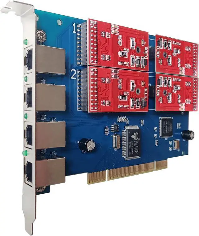 Alt view image 2 of 7 - Asterisk Card with 4 FXO Port,PCI Interface,Supports Asterisk FreePBX Issabel Dahdi Free PBX,Dahdi PCI Board For SIP phone System
